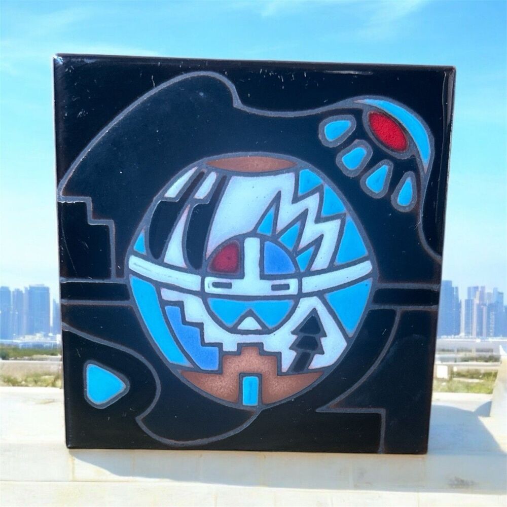 Cleo Teissedre Art Tile Southwest Abstract Earth Coaster Trivet Wall Decor USA